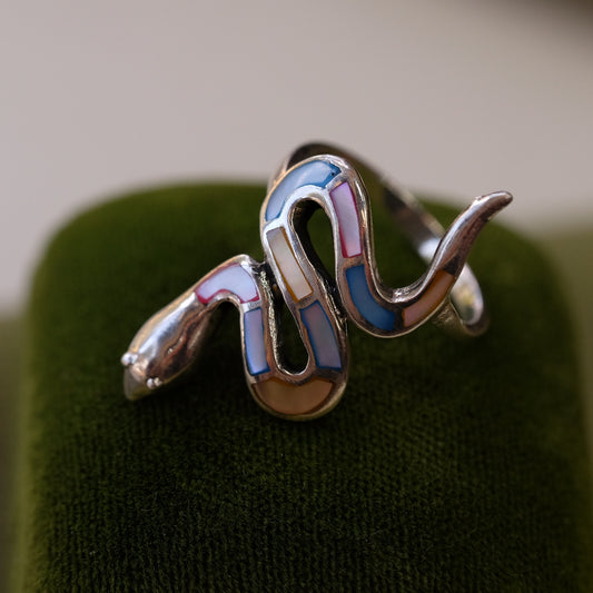 Enamel Snake Ring