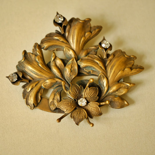 Joseff of Hollywood Flowers Pin 1950s