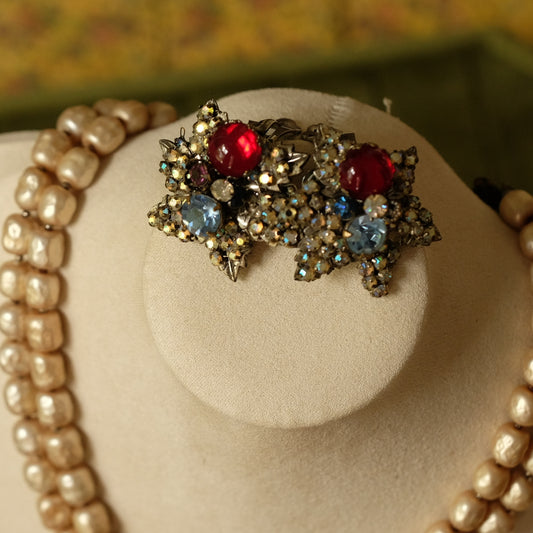 DeMario Faux Pearls Colorful Set 1950s