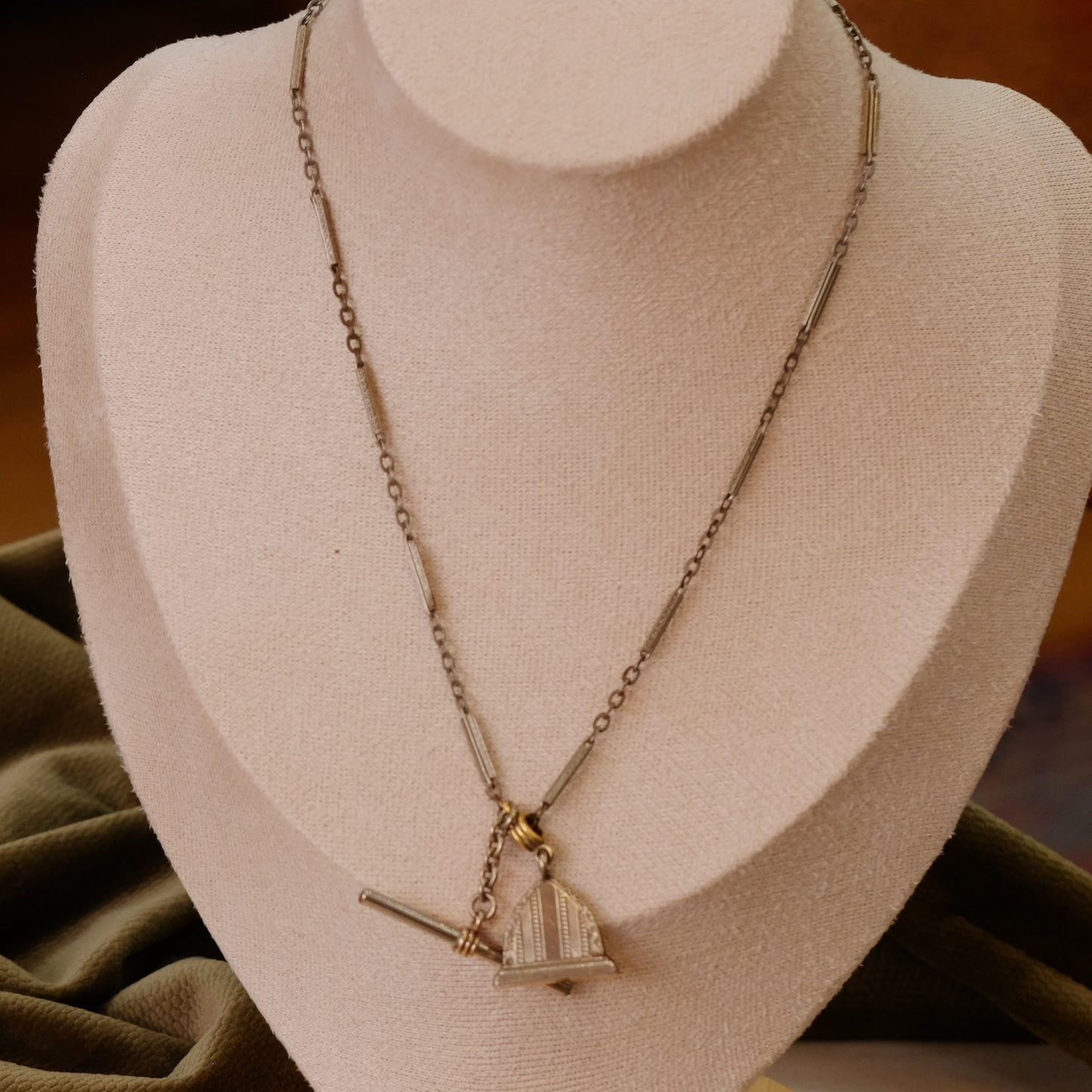 Sterling Watch Chain with Charms