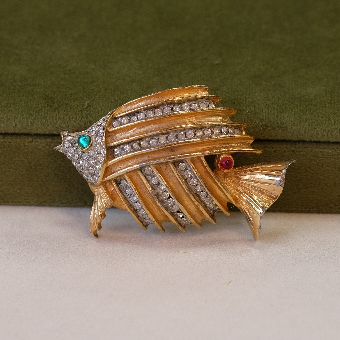 Early Kenneth Jay Lane Fish Brooch 1960s