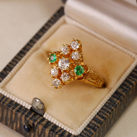 Gold Plated over Sterling Silver Paste Ring