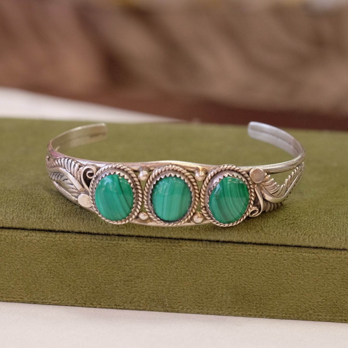 Vintage Native American Malachite Cuff