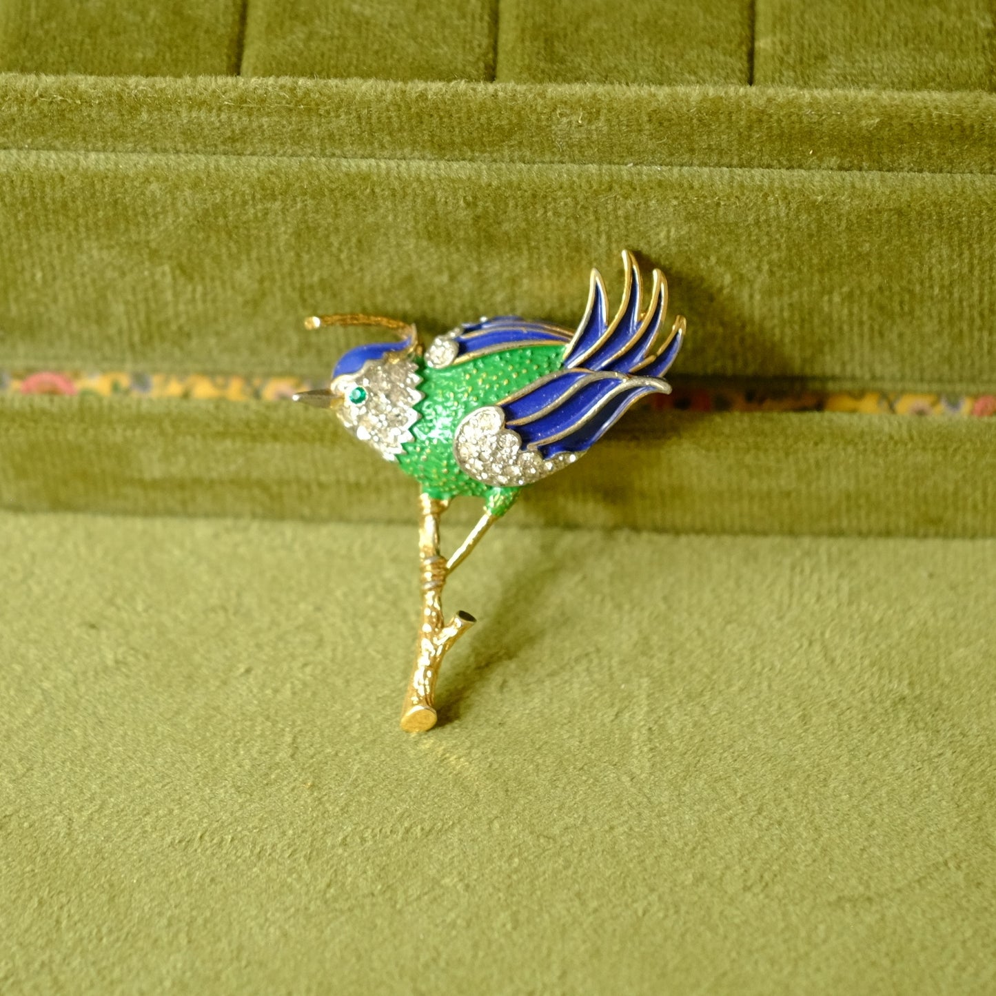 Vintage Panetta Enamel Bird Pin 1960s