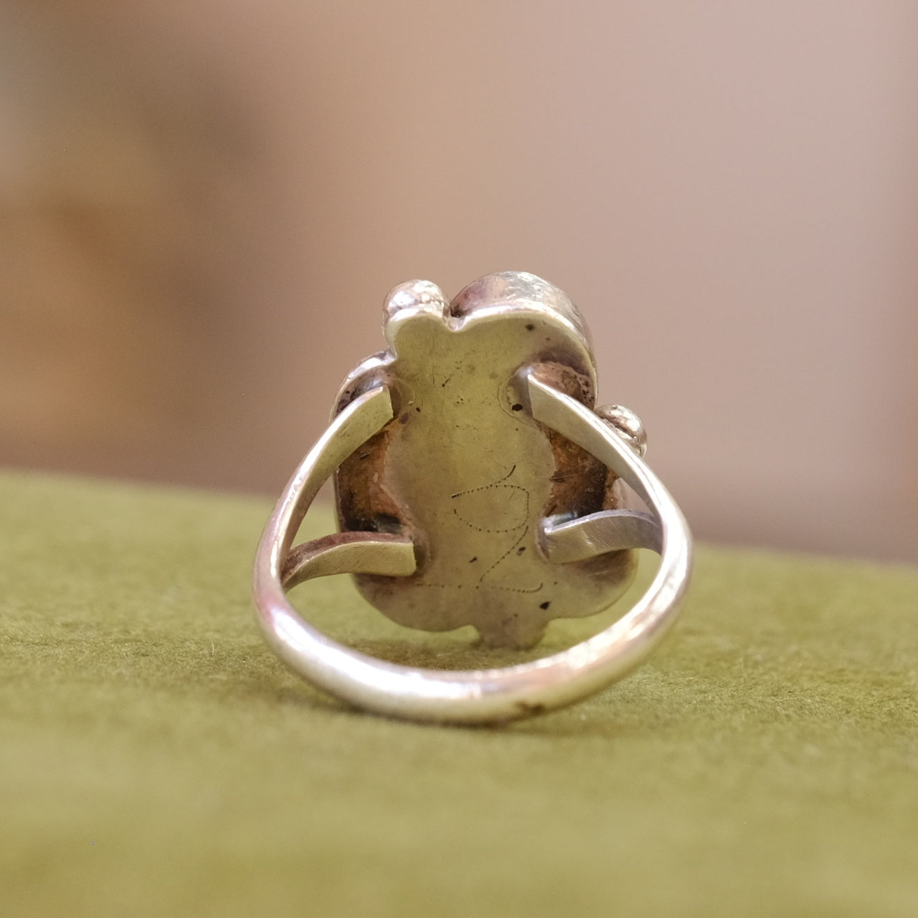 Vintage Native American Green Turquoise Ring