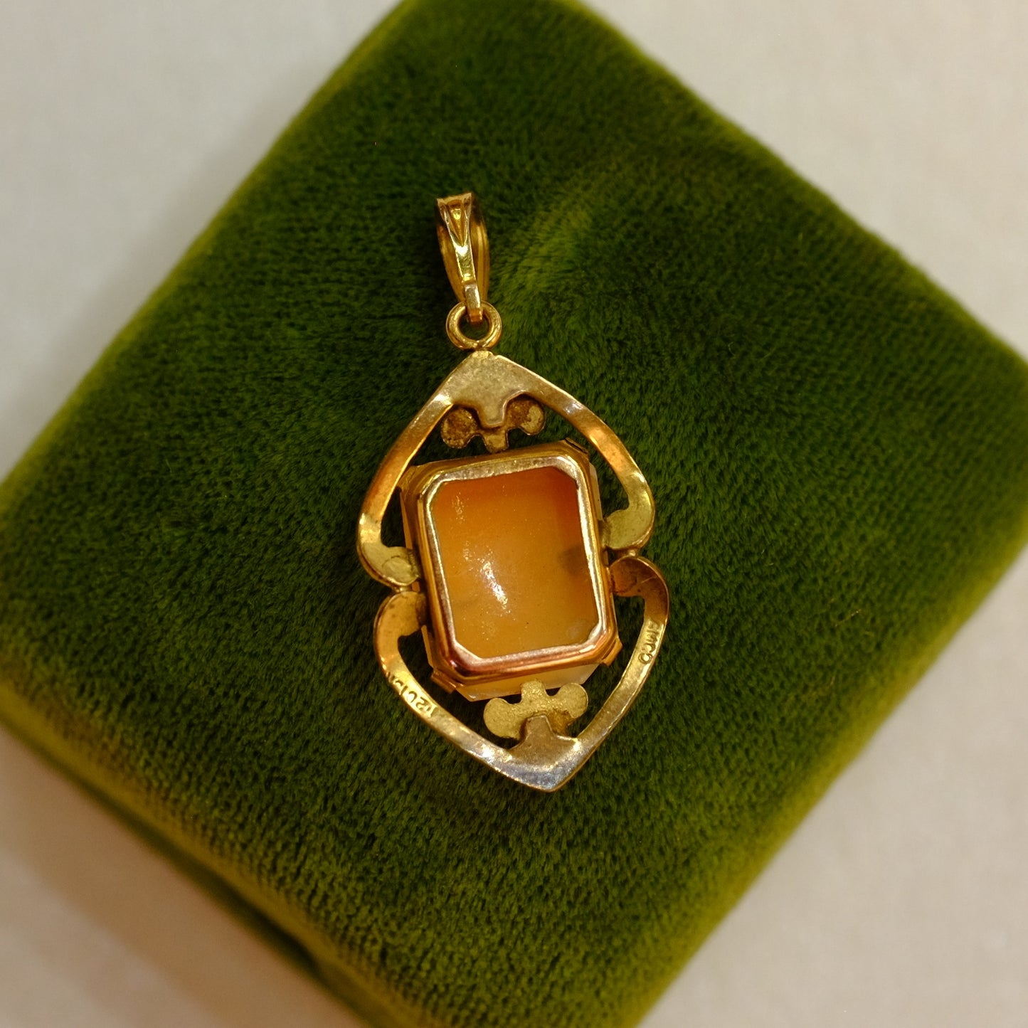 Victorian Gold Filled Cameo Pendant