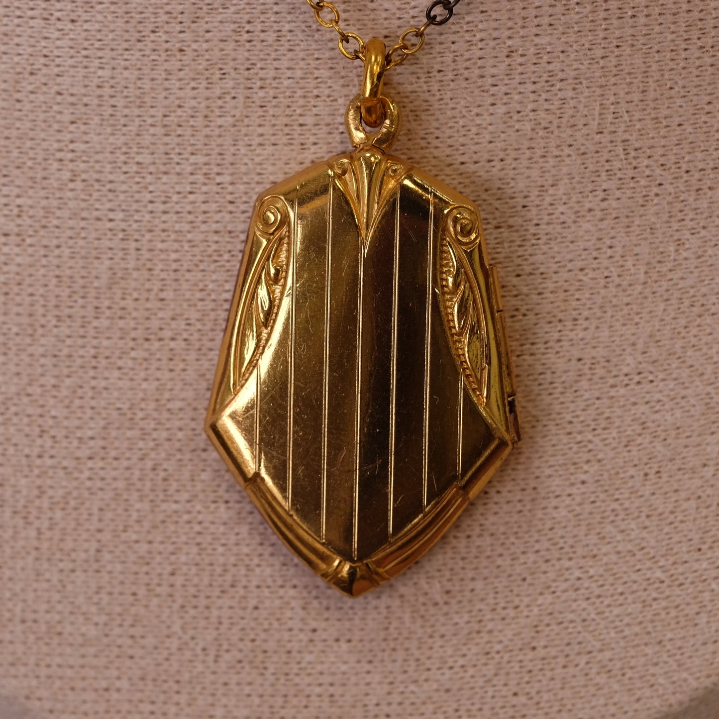 Art Deco locket in original box