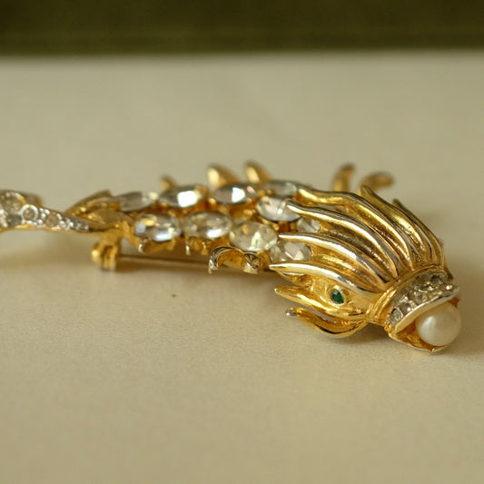 Kenneth Jay Lane Fantasy Animal Fish Brooch 1967
