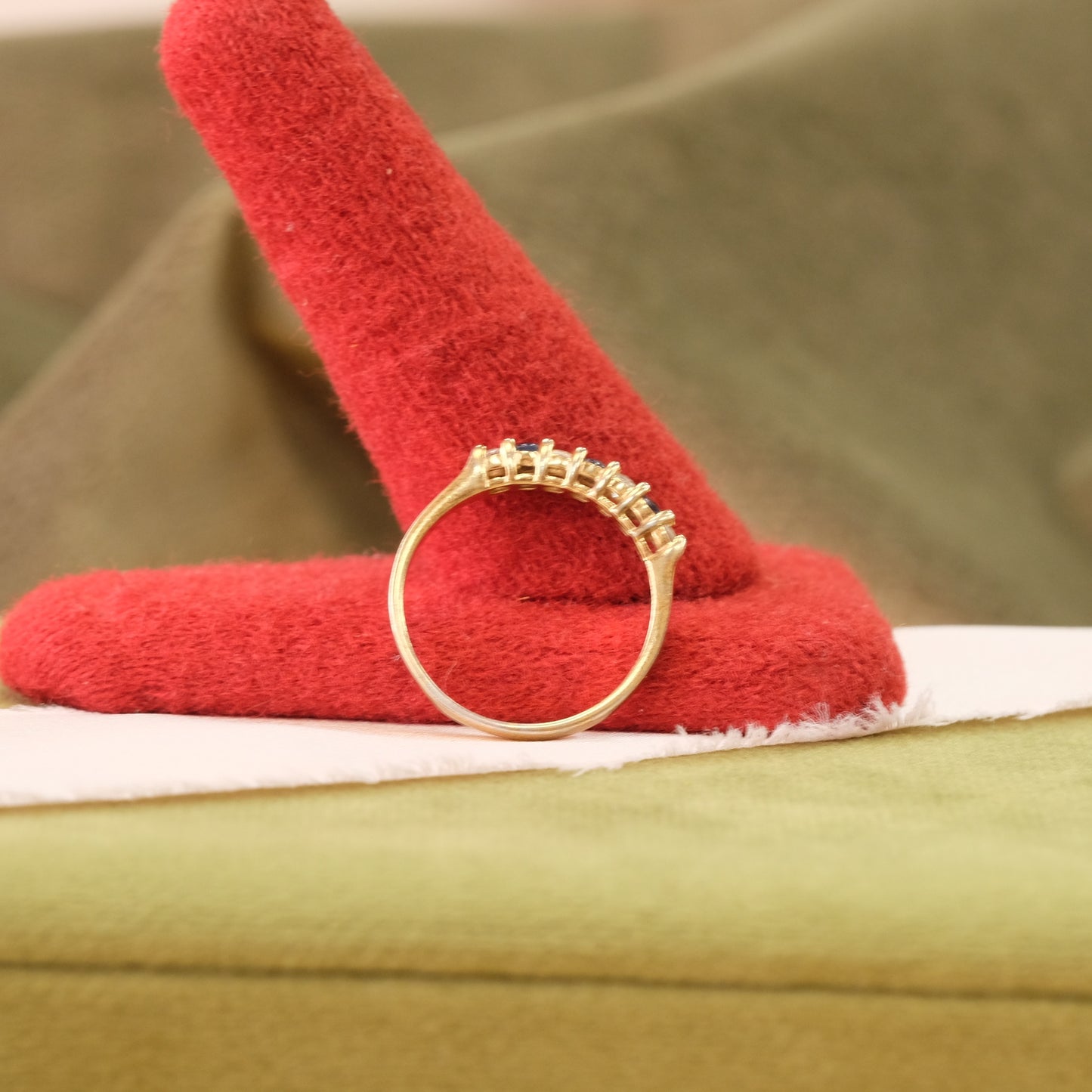 Black and Clear Rhinestone Costume Ring
