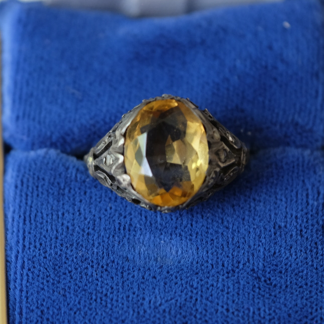 Astro Hungarian 10K Gold Citrine Ring