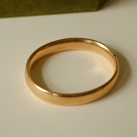 Antique Rose Gold Filled Bangle 1878-1898 signed F+B