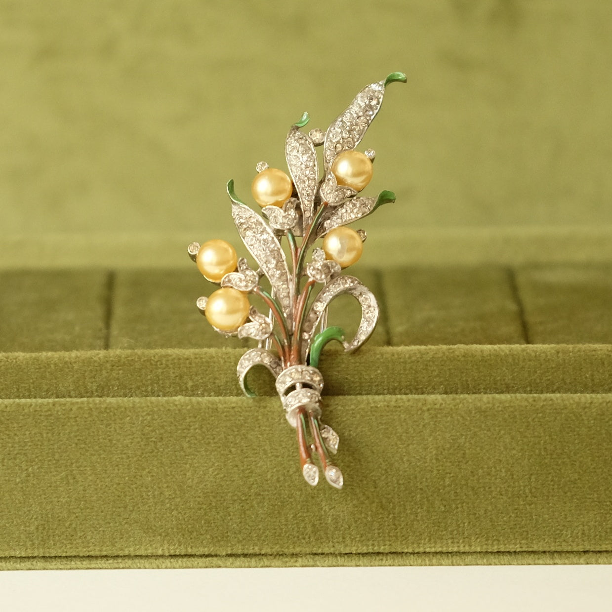 Trifari Alfred Philippe Floral Dress Clip 1940s