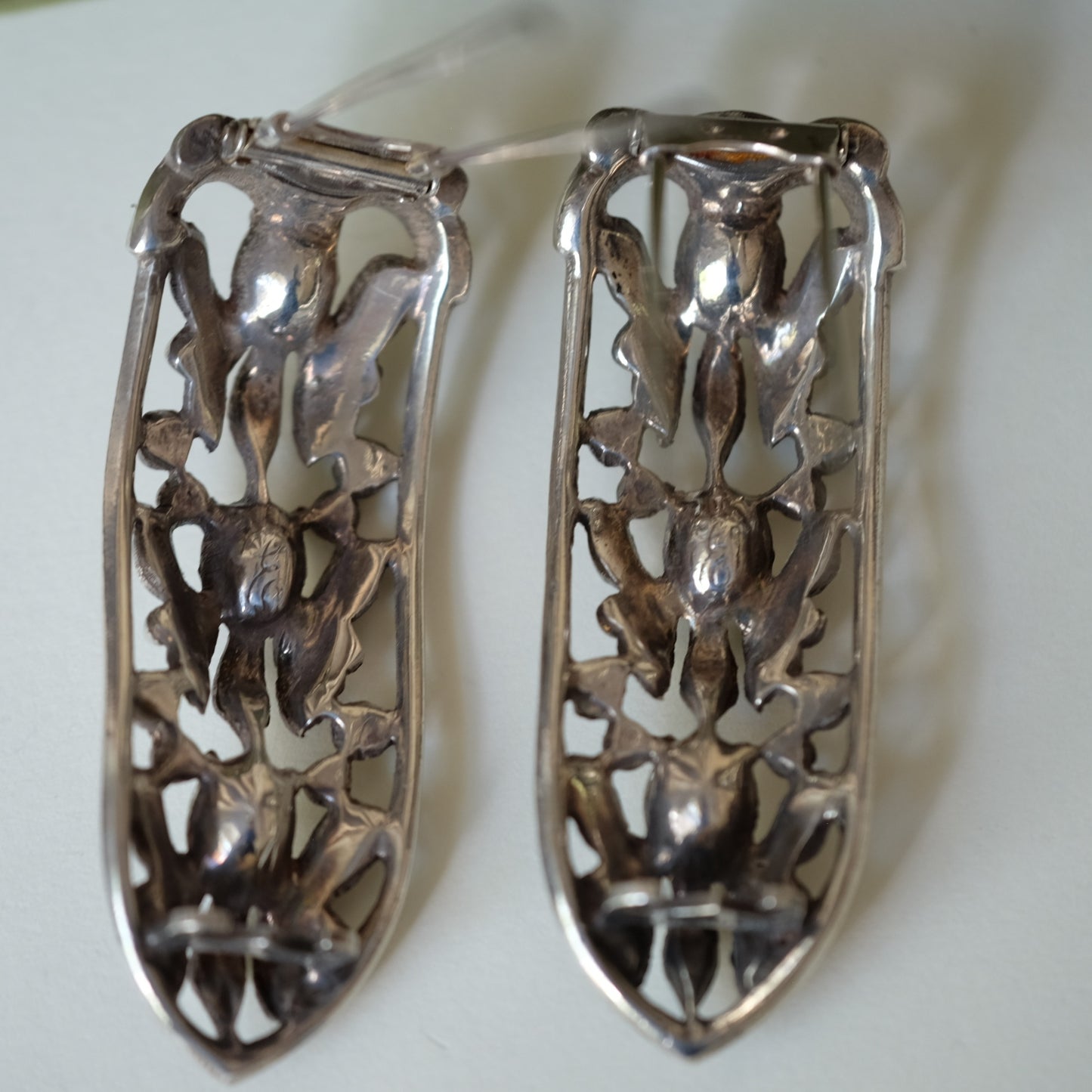 Eisenberg Sterling Pair Dress Clips 1940s