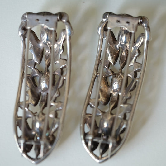 Eisenberg Sterling Pair Dress Clips 1940s