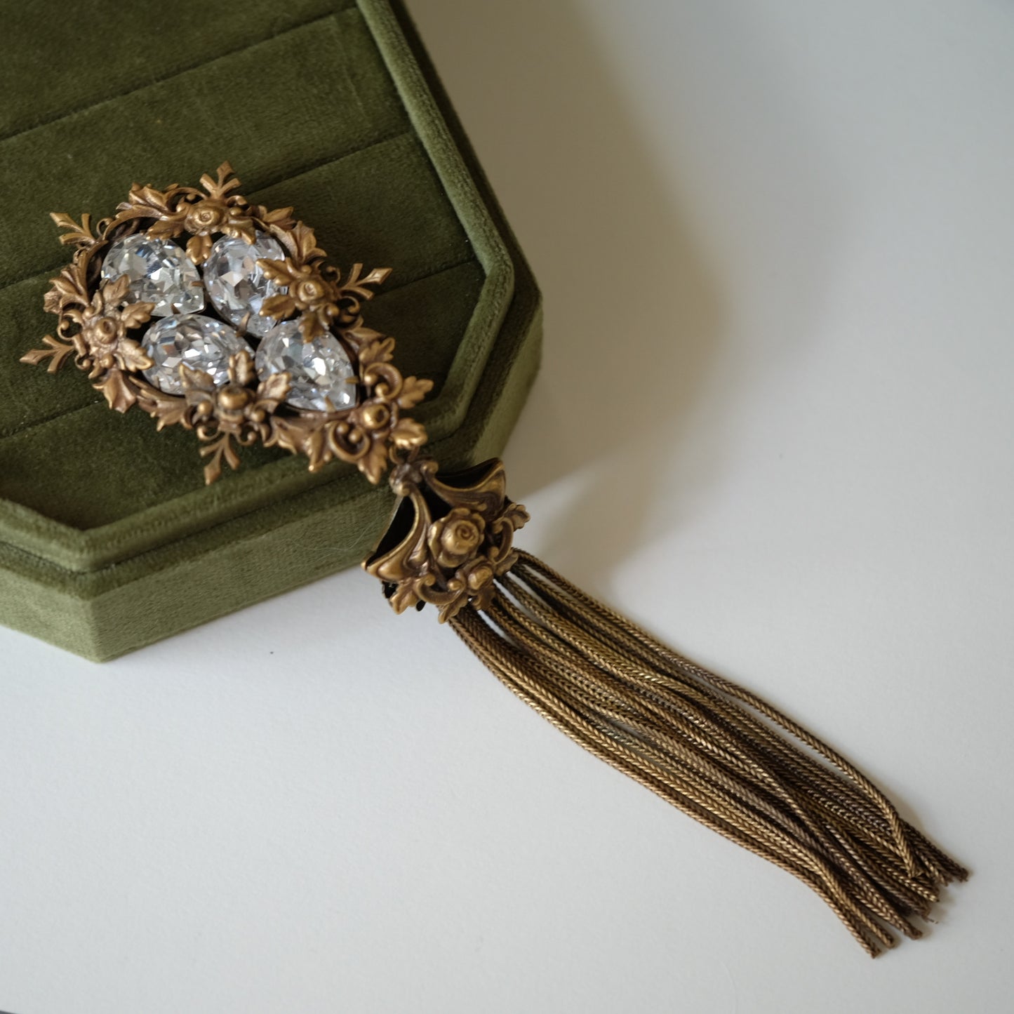Joseff of Hollywood Statement Tassel Brooch 1940s