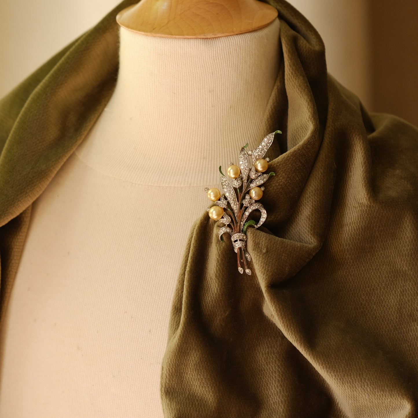 Trifari Alfred Philippe Floral Dress Clip 1940s
