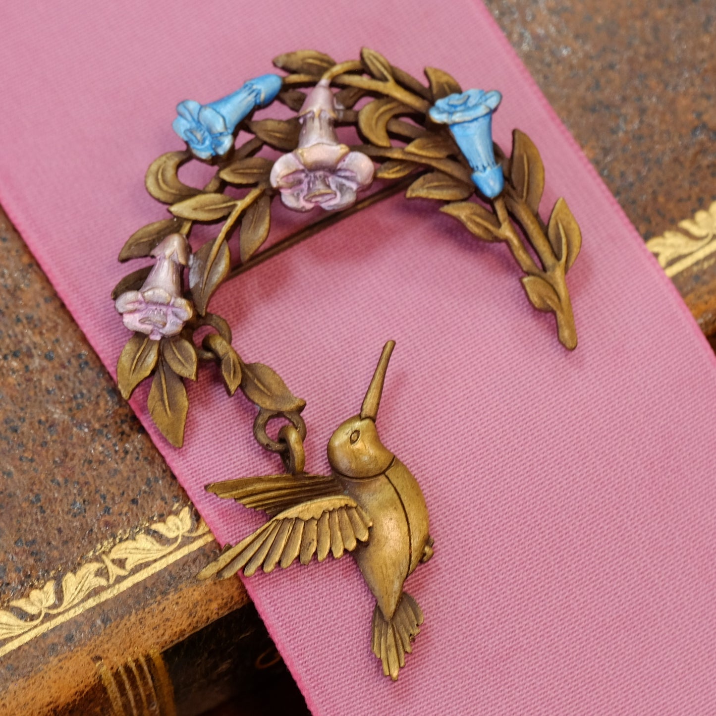 Vintage JJ Hummingbird Brooch