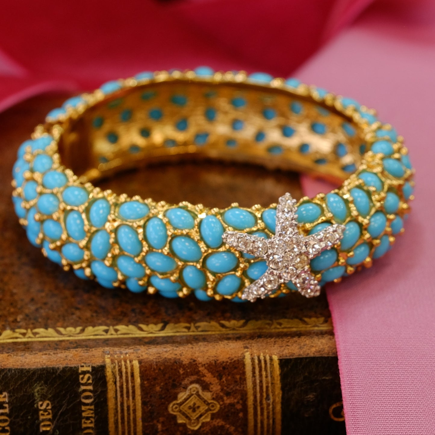 Kenneth Jay Lane Faux Turquoise Sea Star Bangle