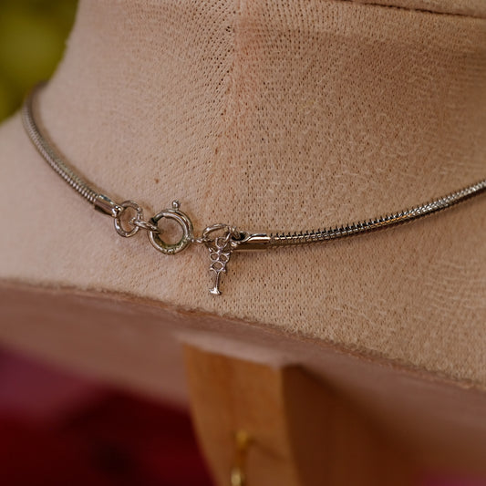 Vintage Trifari Silver Tone Necklace 1970s