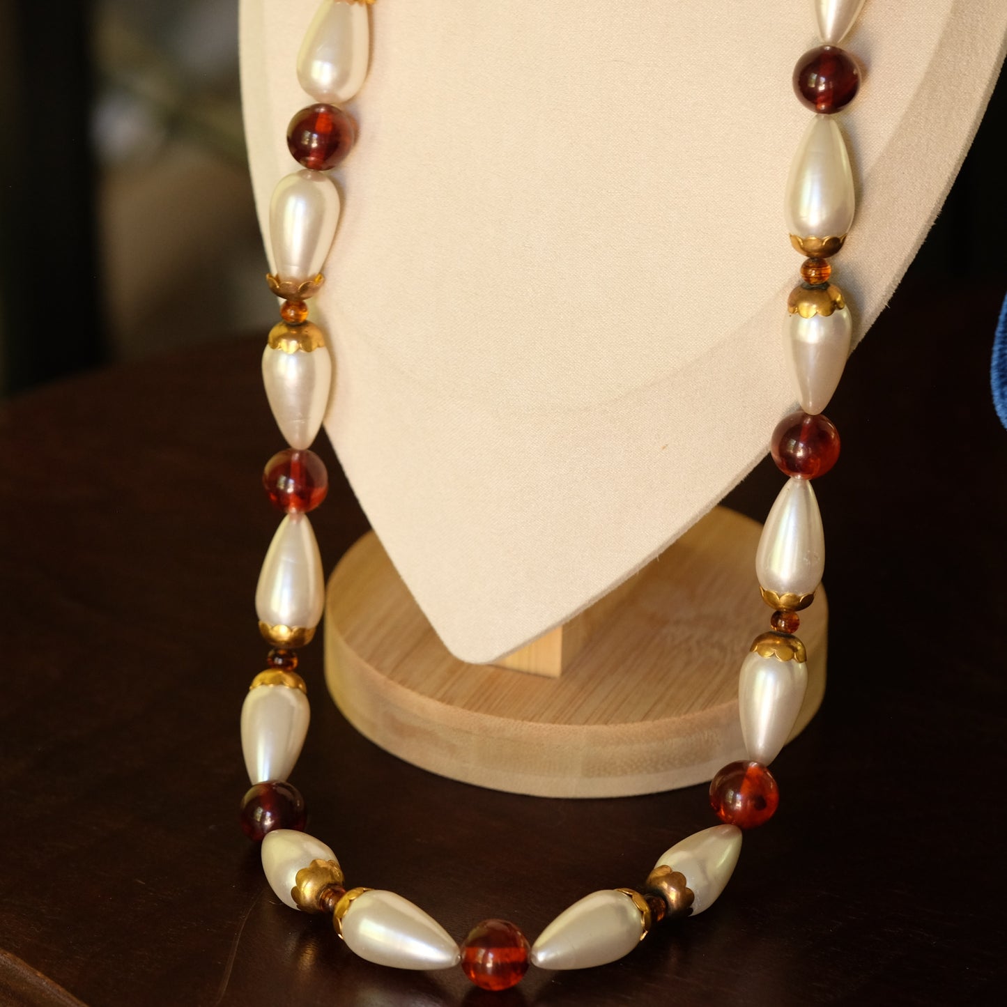 Vintage Yves Saint Laurent Faux Pearl Necklace 1970s