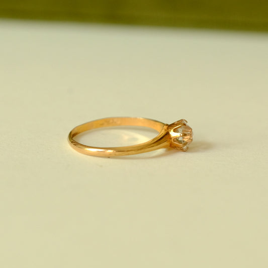 Victorian Gold Paste Ring 1890s