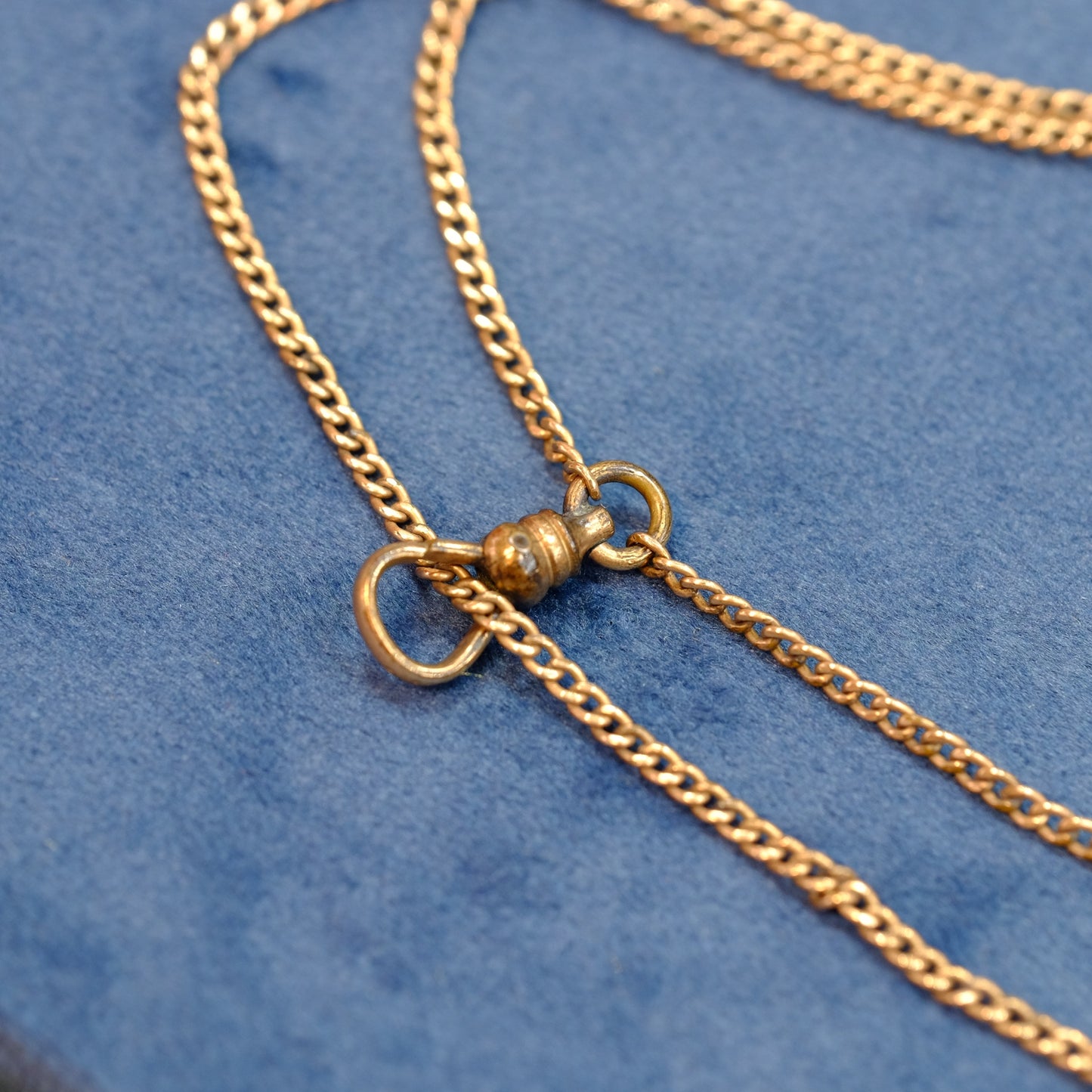 Victorian Gold Filled Slide chain with opal and pearls charm