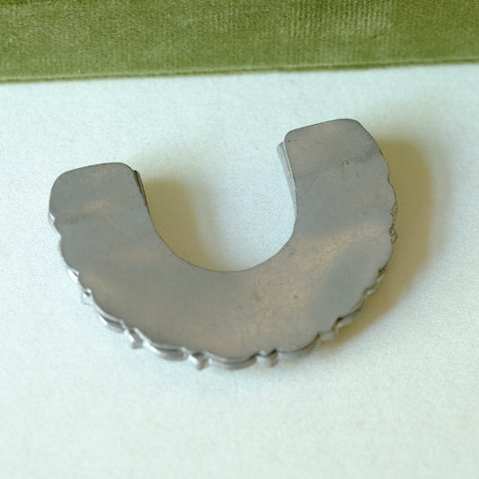 Art Deco Large Dress Clip with Faux Sapphires