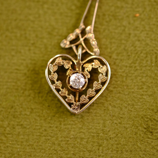 14K Diamond Lavalier