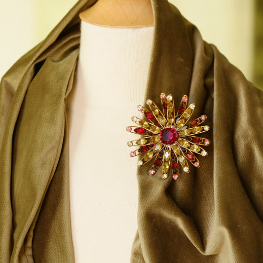 Vintage Vogue Sterling Flower Brooch 1950s