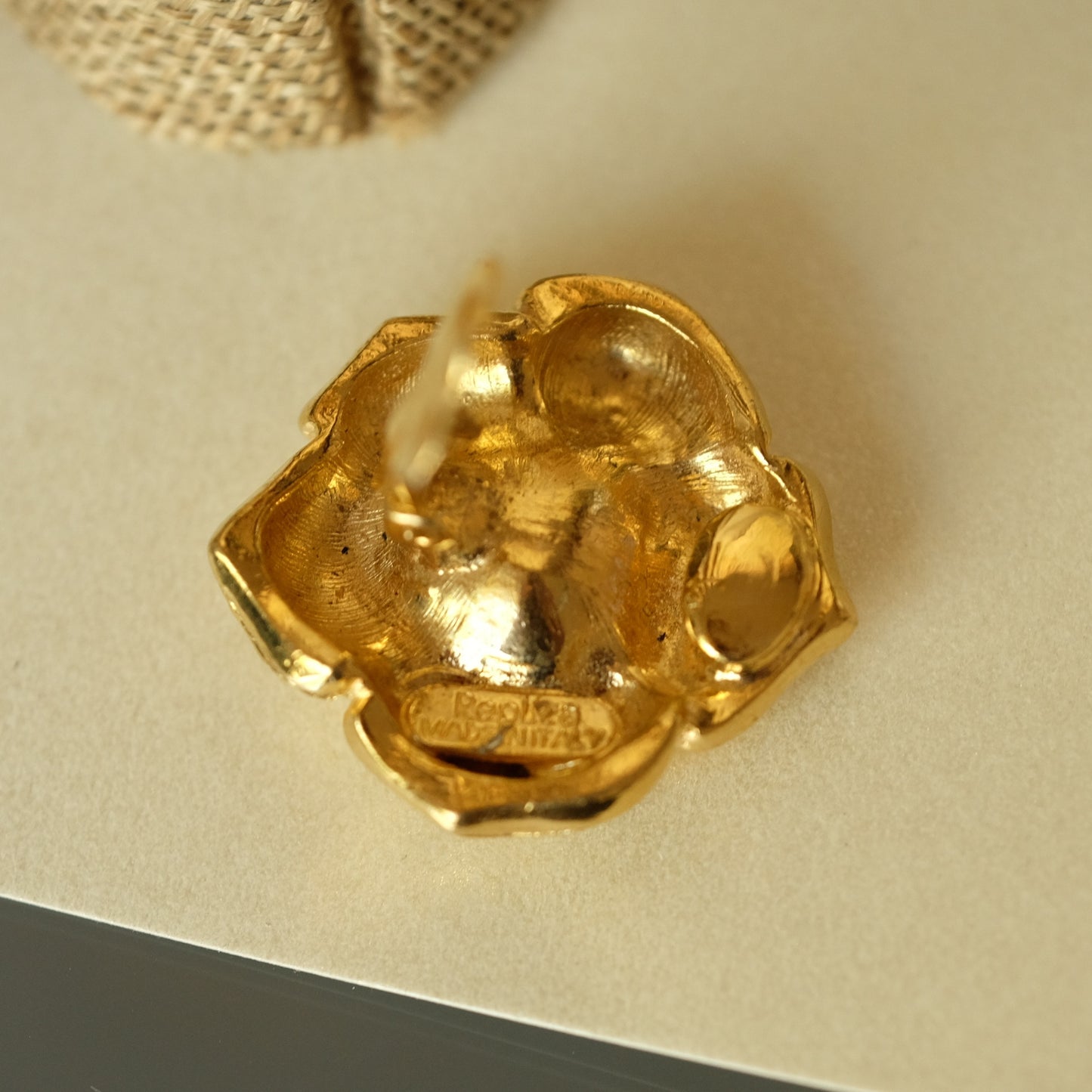 Vintage Replica Made in Italy Flower Earrings 1980s