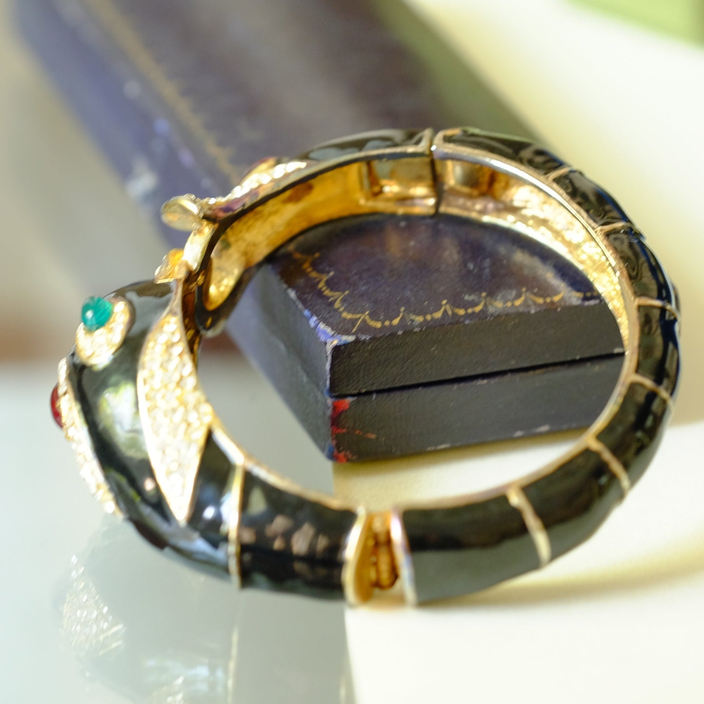 Exotic Fish Cuff Bracelet 1980s