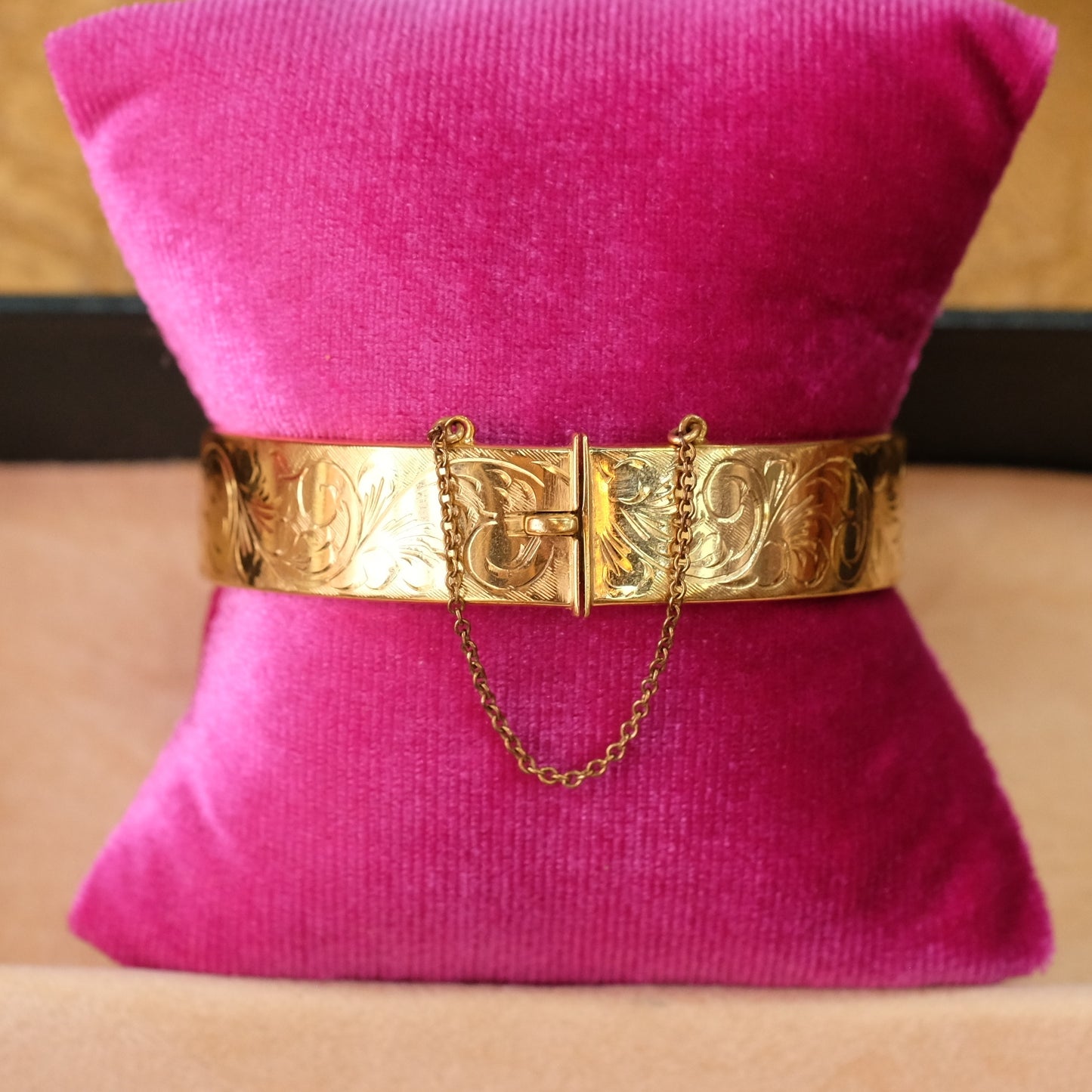 Victorian Gold Filled Ornate Bracelet Bangle