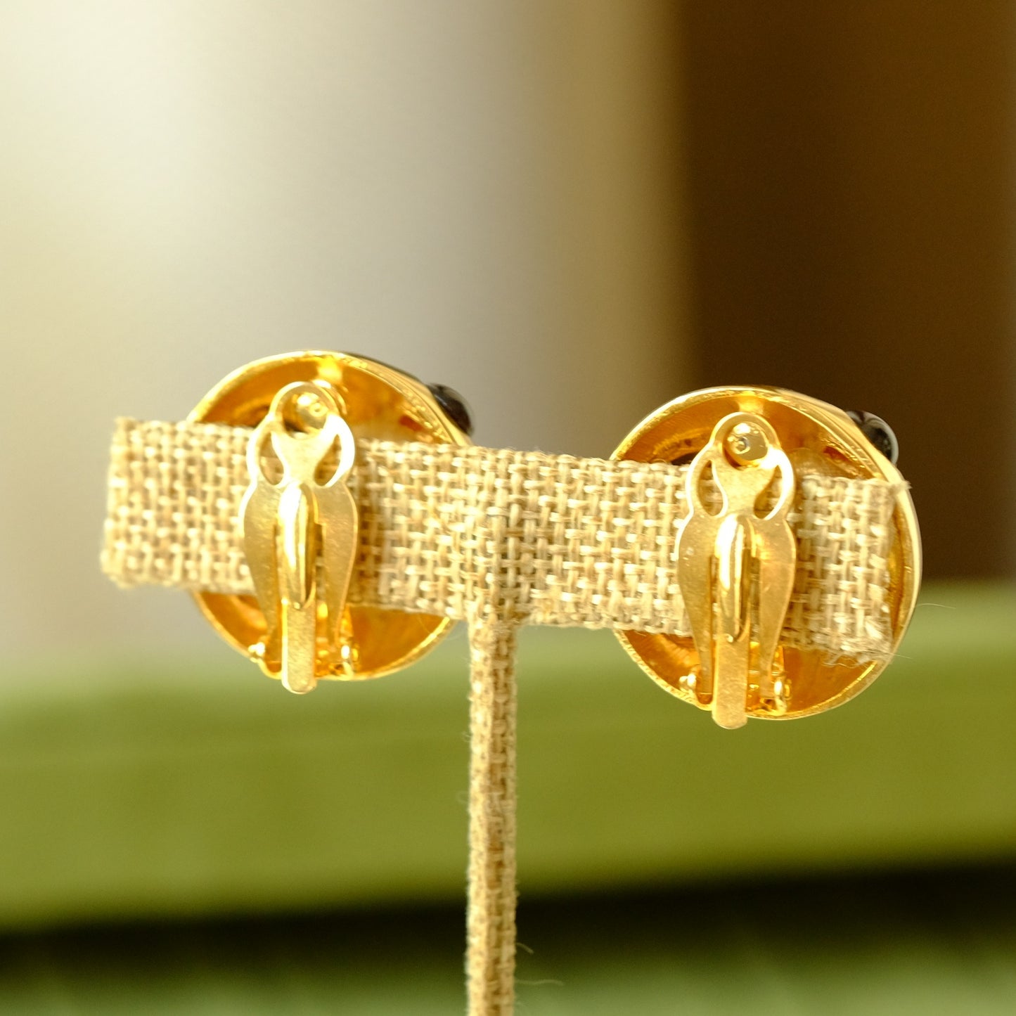 Vintage Designer Round Earrings 1990s