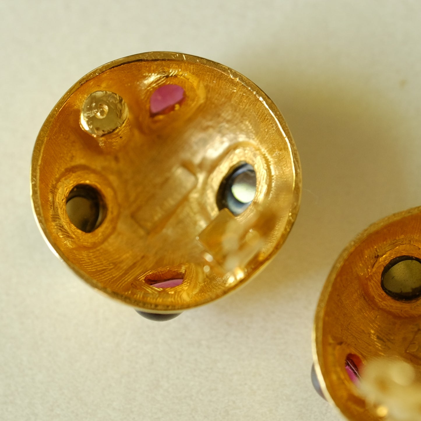 Vintage Designer Round Earrings 1990s