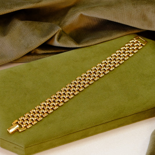 Napier Goldplate Basket Weave Bracelet