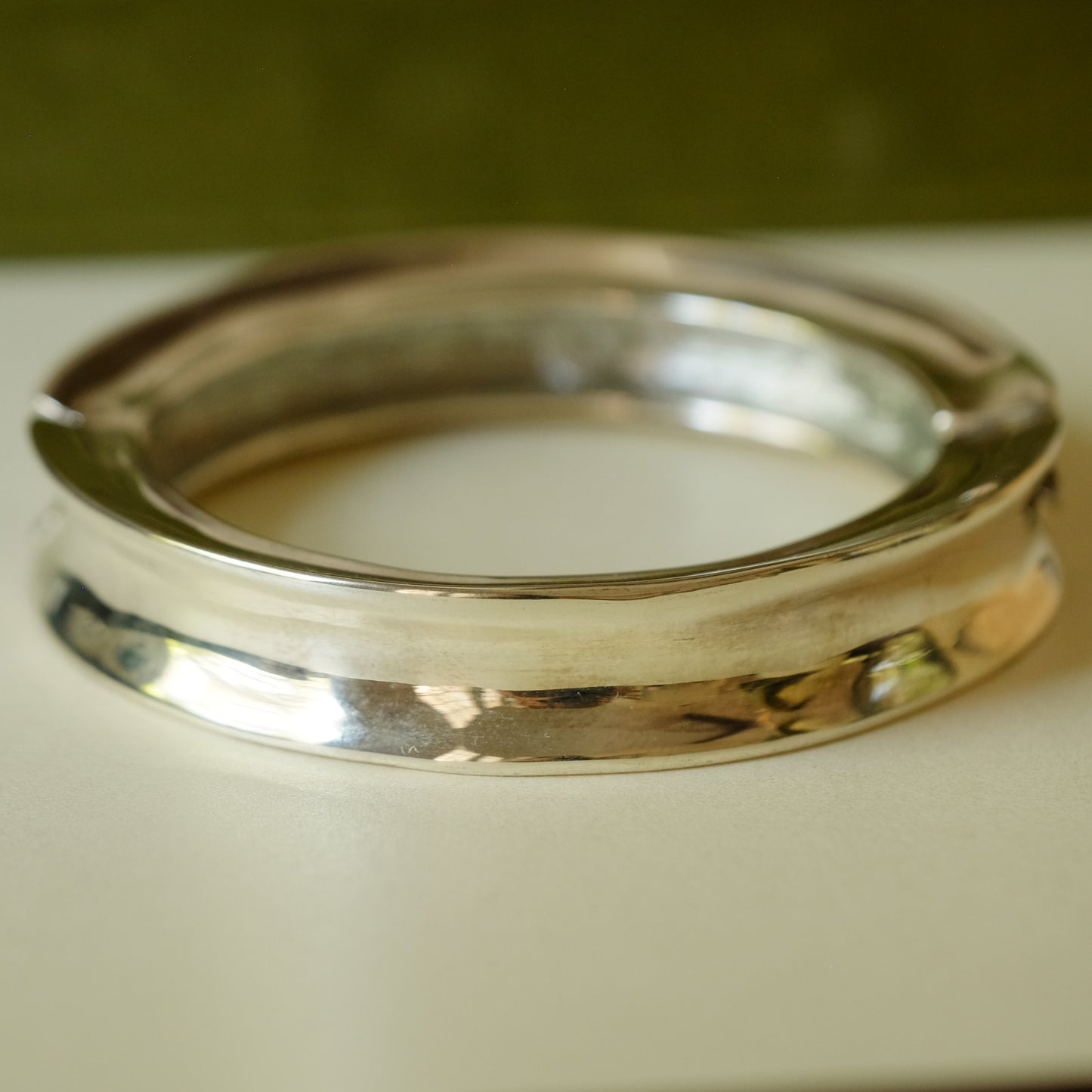 Small Givenchy Silver Tone Cuff Bracelet 1990s