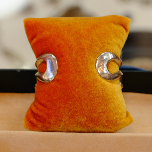 Sterling Silver Damask Pattern Bracelet Cuff