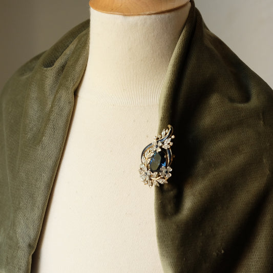 Vintage Trifari Princess Eugene Brooch and Earrings Set 1950s