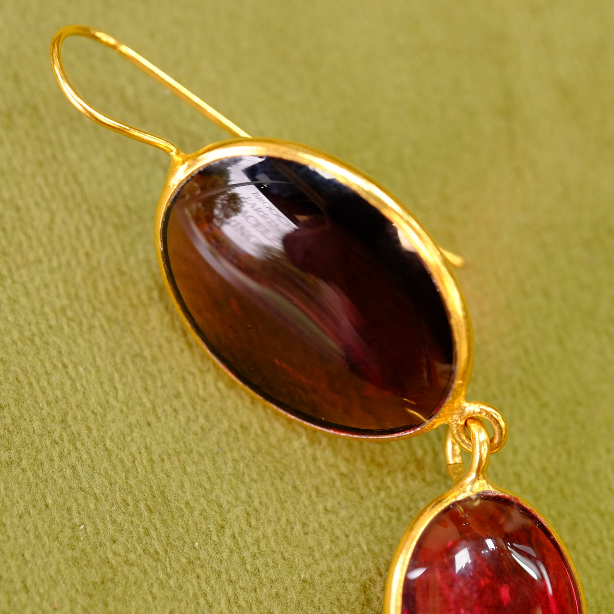 Louise Purple Drop Pierced Earrings