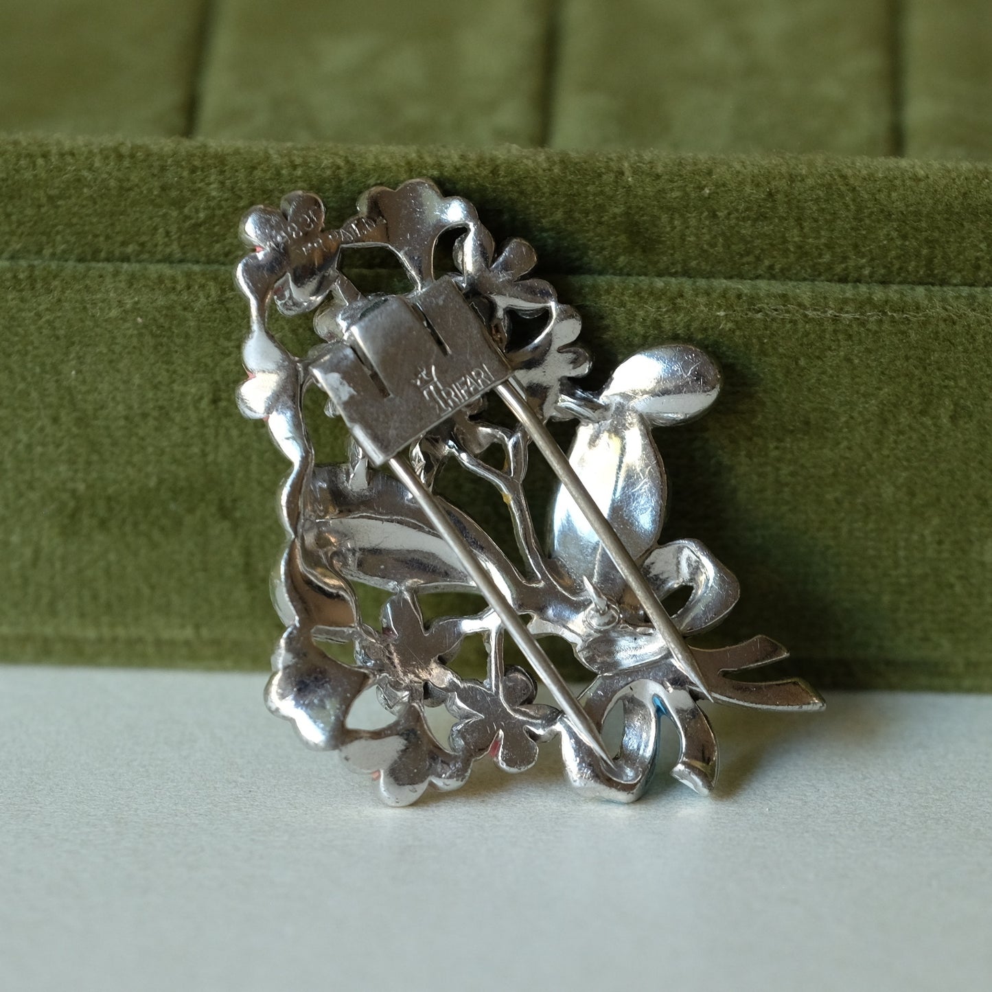 Vintage Trifari Pink Bouquet Fur Clip 1940s