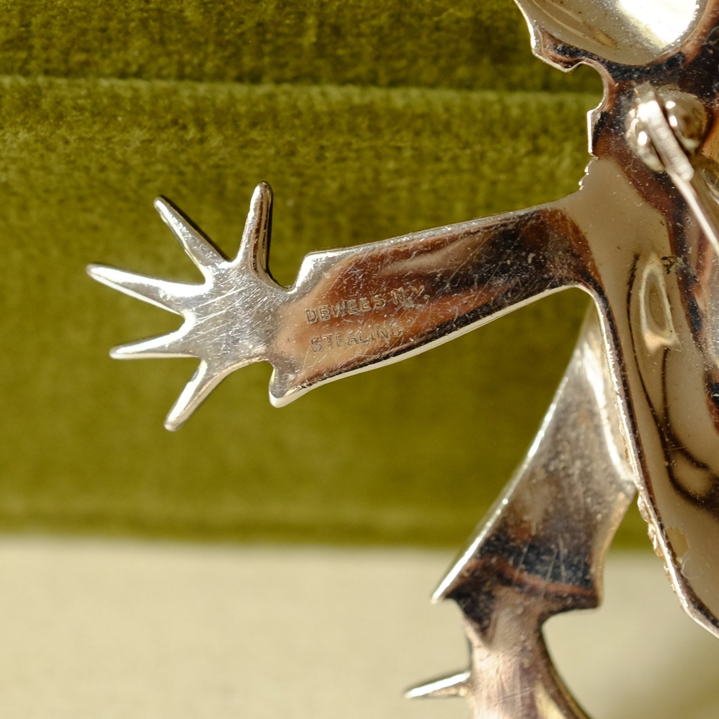 Vintage Dewees N.Y. Sterling Pinocchio Brooch 1940s