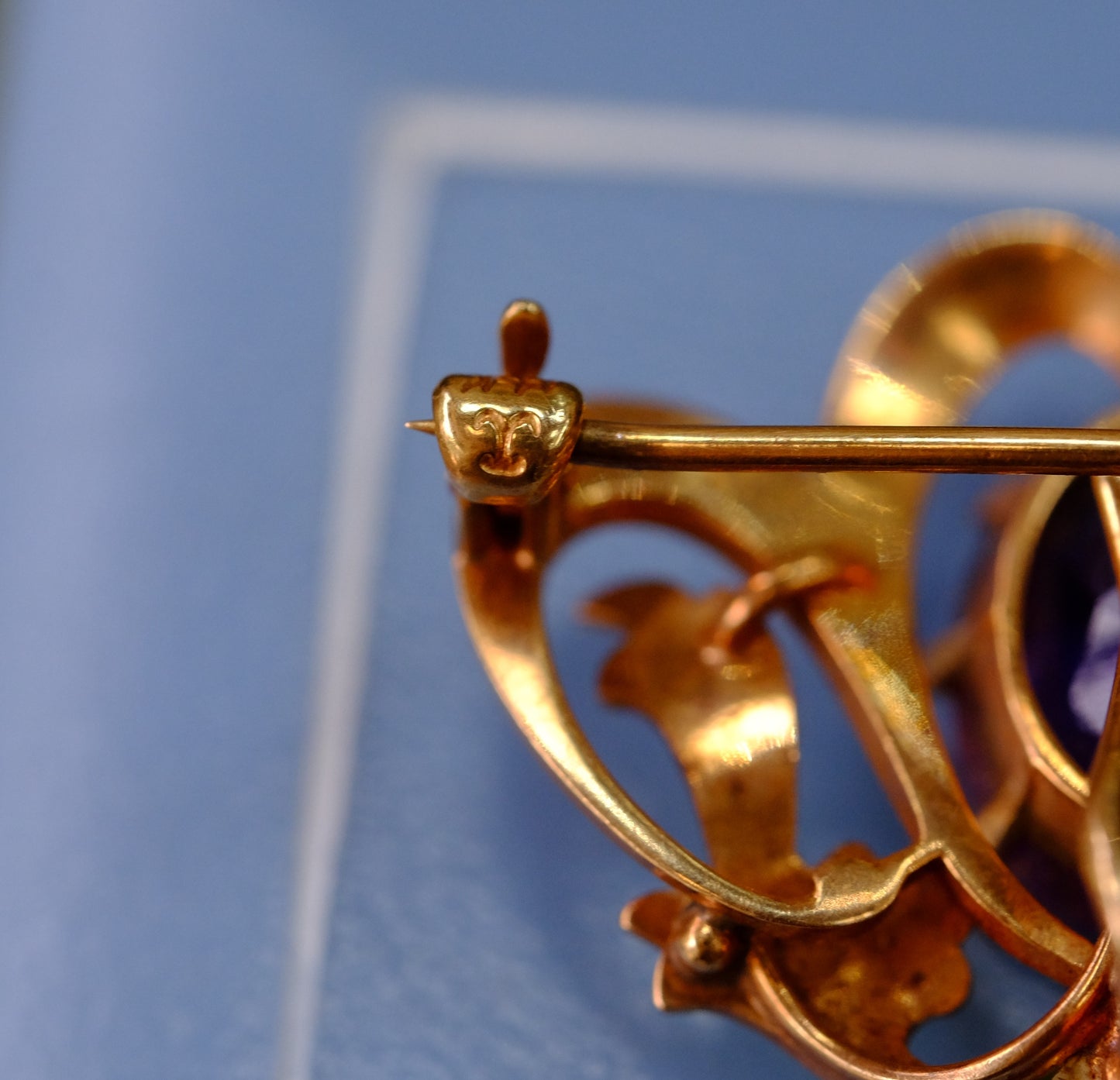 14K Amethyst Art Nouveau Pin and Pendant