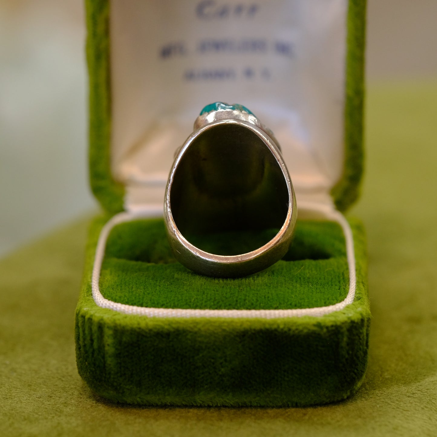 Silver Two-Stone Turquoise Ring
