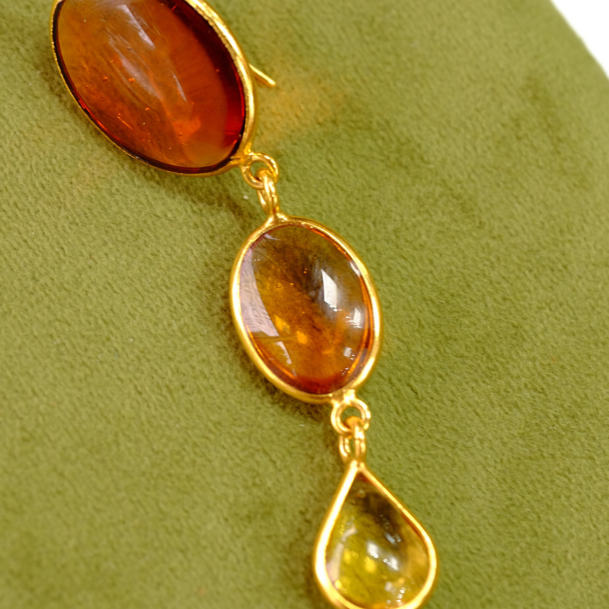 Louise Amber Drop Pierced Earrings