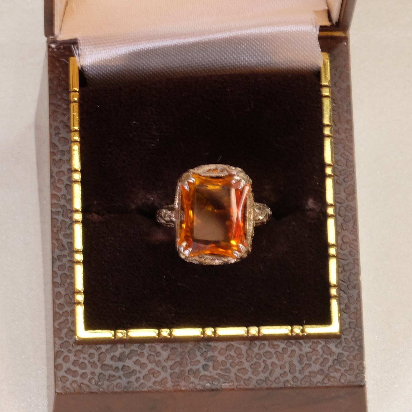 14K Citrine Filigree Ring