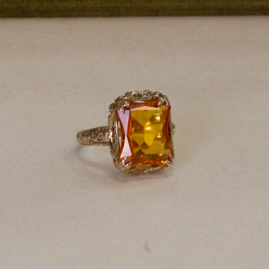 14K Citrine Filigree Ring