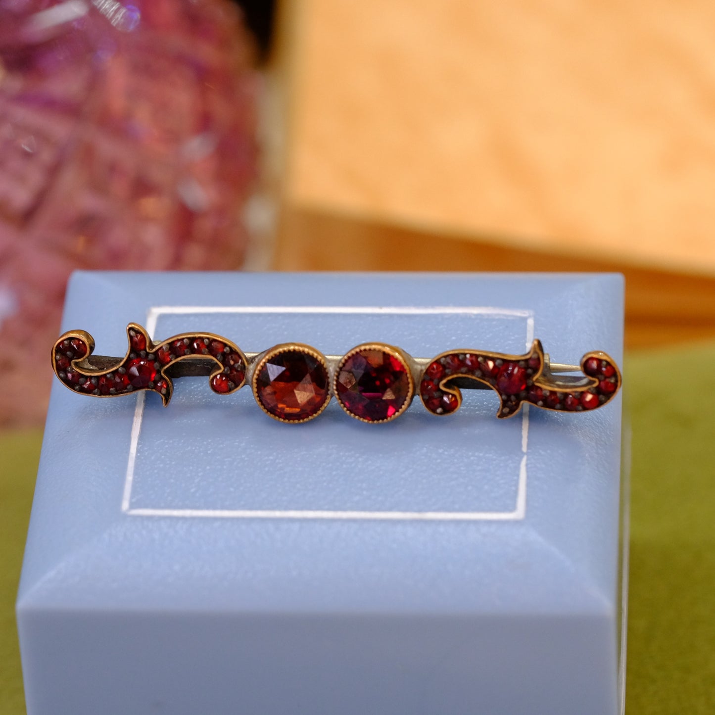 Victorian Garnet Bar Pin