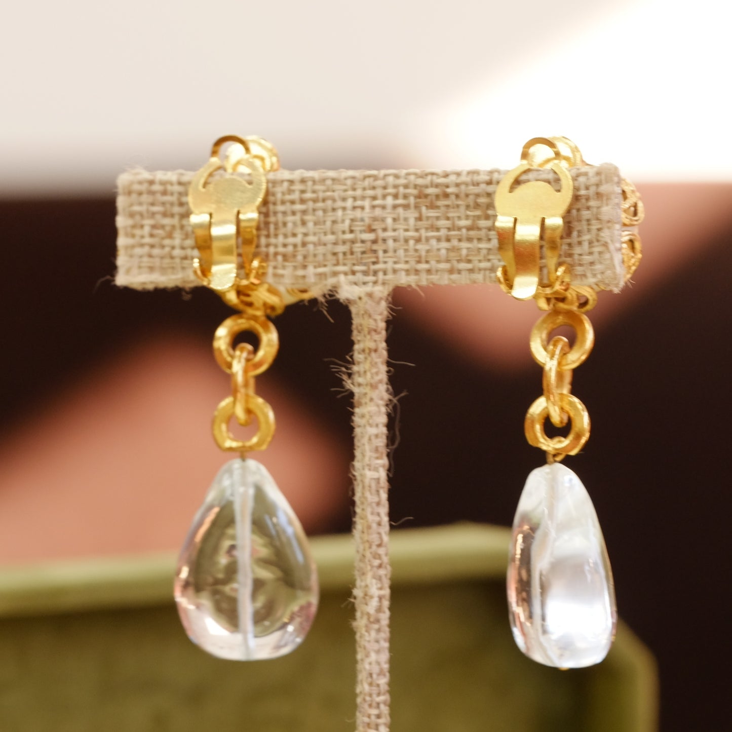 Vintage Chanel Pearl and Crystal Drop Earrings
