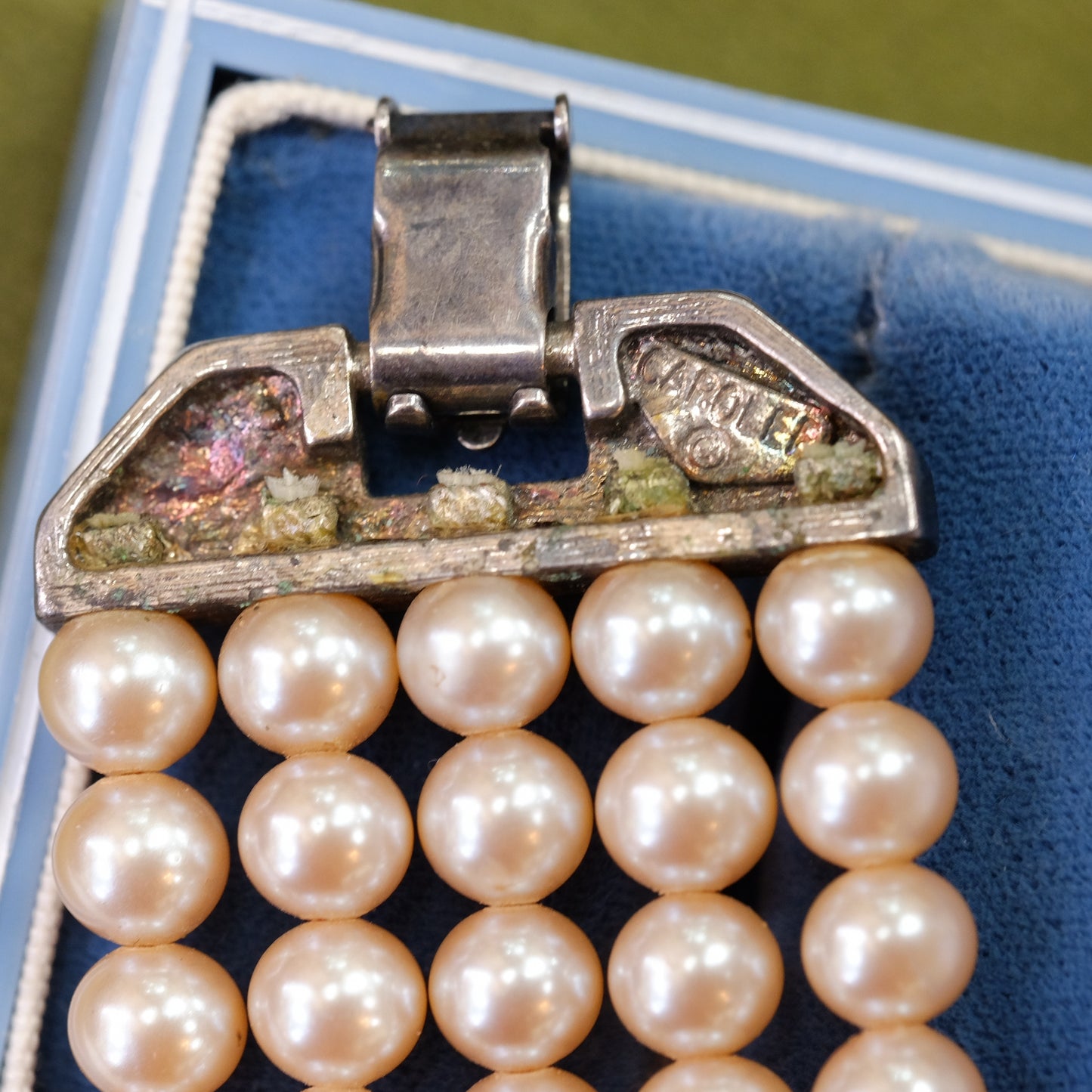Carolee 5 Strand Pearl & Rhinestone Bracelet