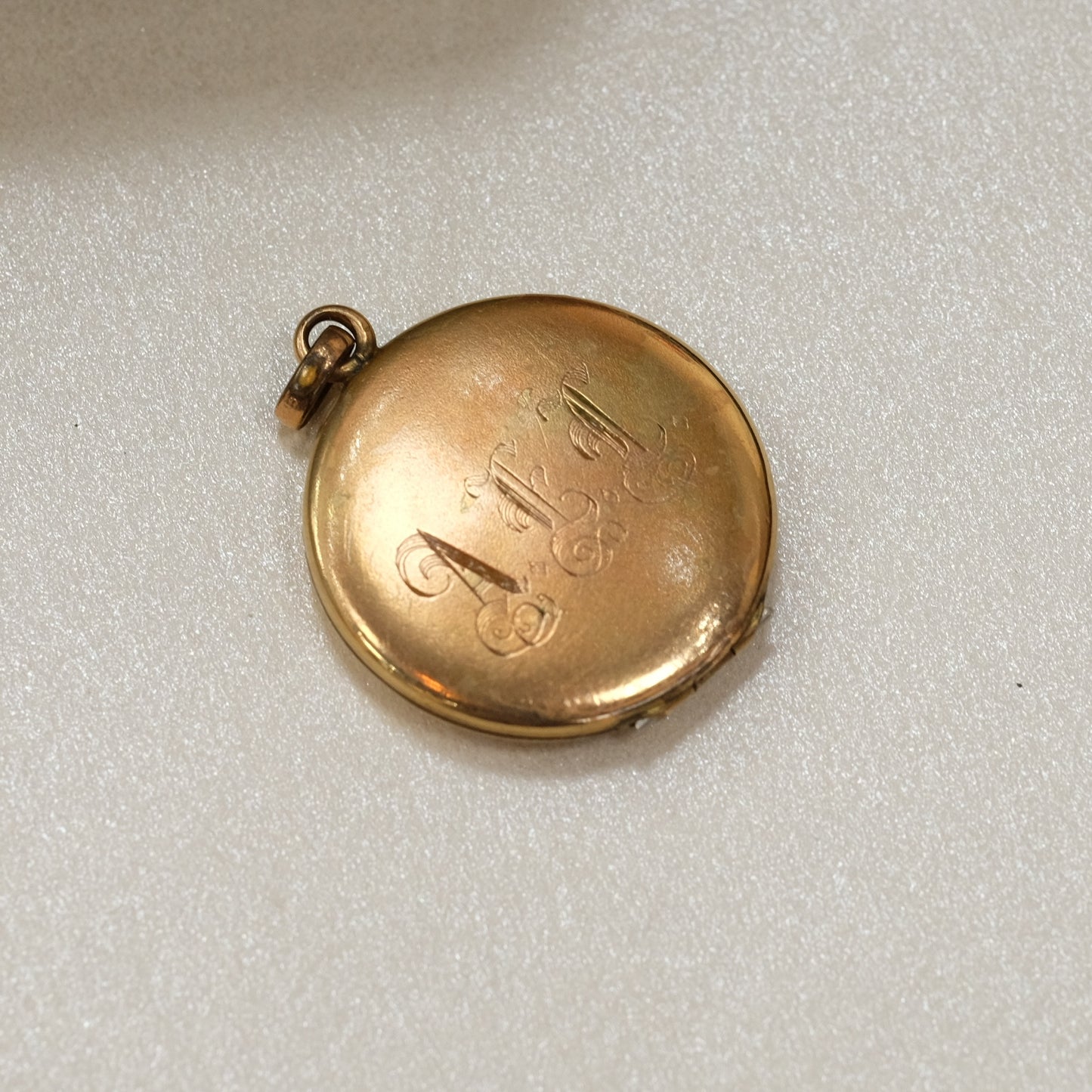 Victorian Round Gold Filled Locket with Initials